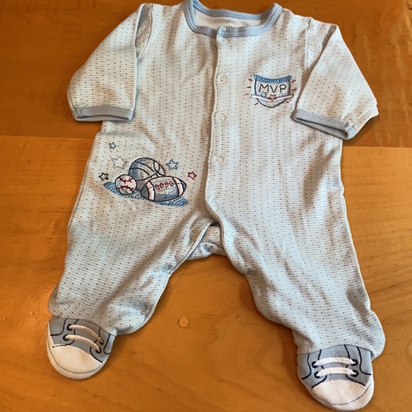 Sports Pajamas Bundle: Newborn and 0-3 Months - Picture 2 of 7